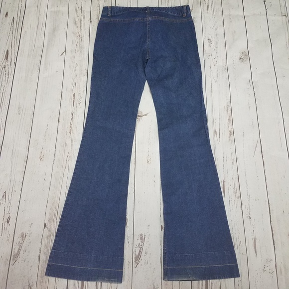 Theory Pants Size 4 Womens Blue Denim Jeans Wide - Picture 2 of 8